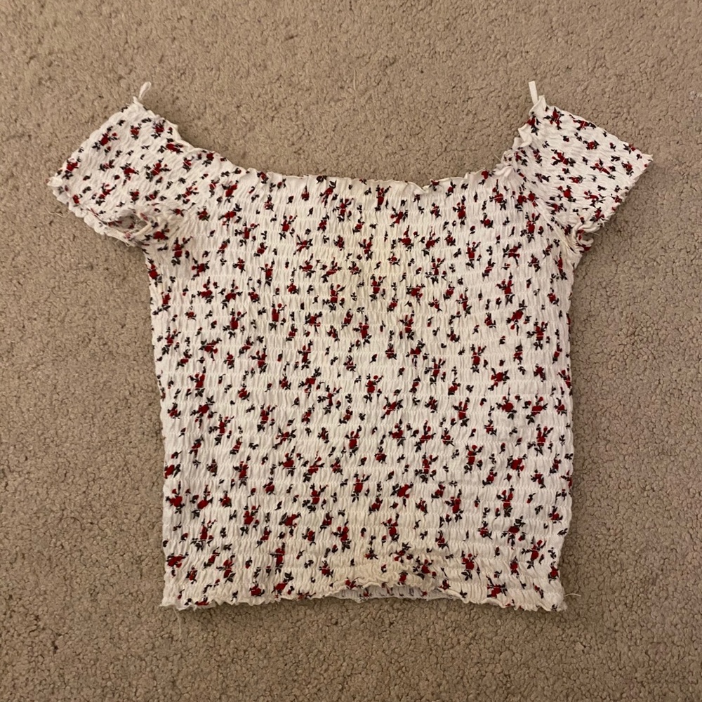 floral crop top from garage
